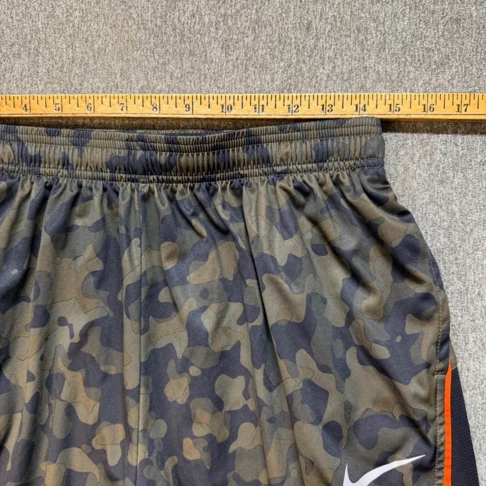 Nike Dri-FIT Camo Basketball Shorts Mens XL Green Orange 707352-325